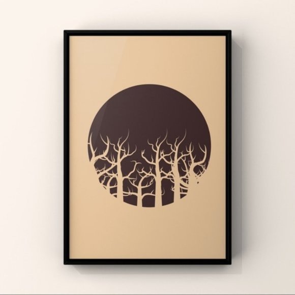 Modern minimalist stems abstract wall art - Picture 1 of 2